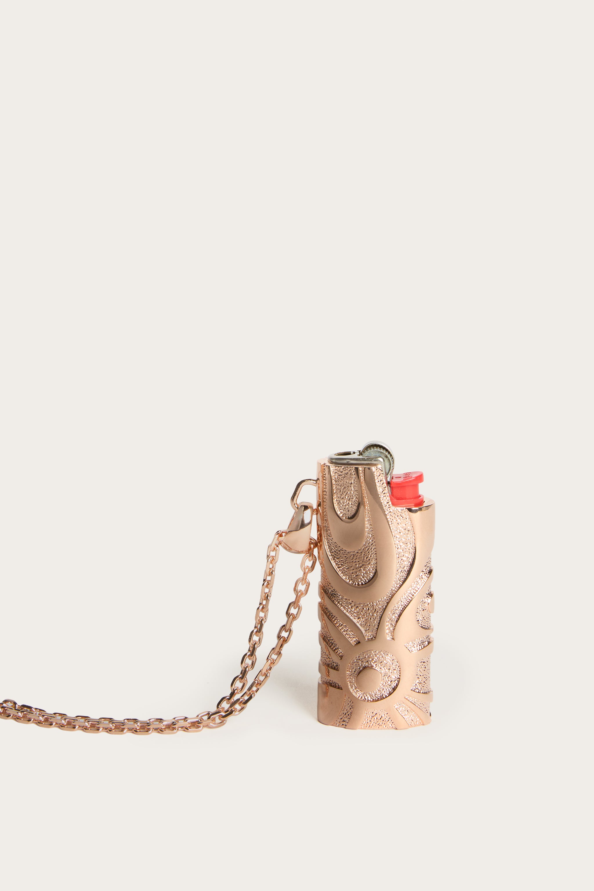 Emilio Pucci Collier Sautoir Porte-Briquet Laiton Or Rose