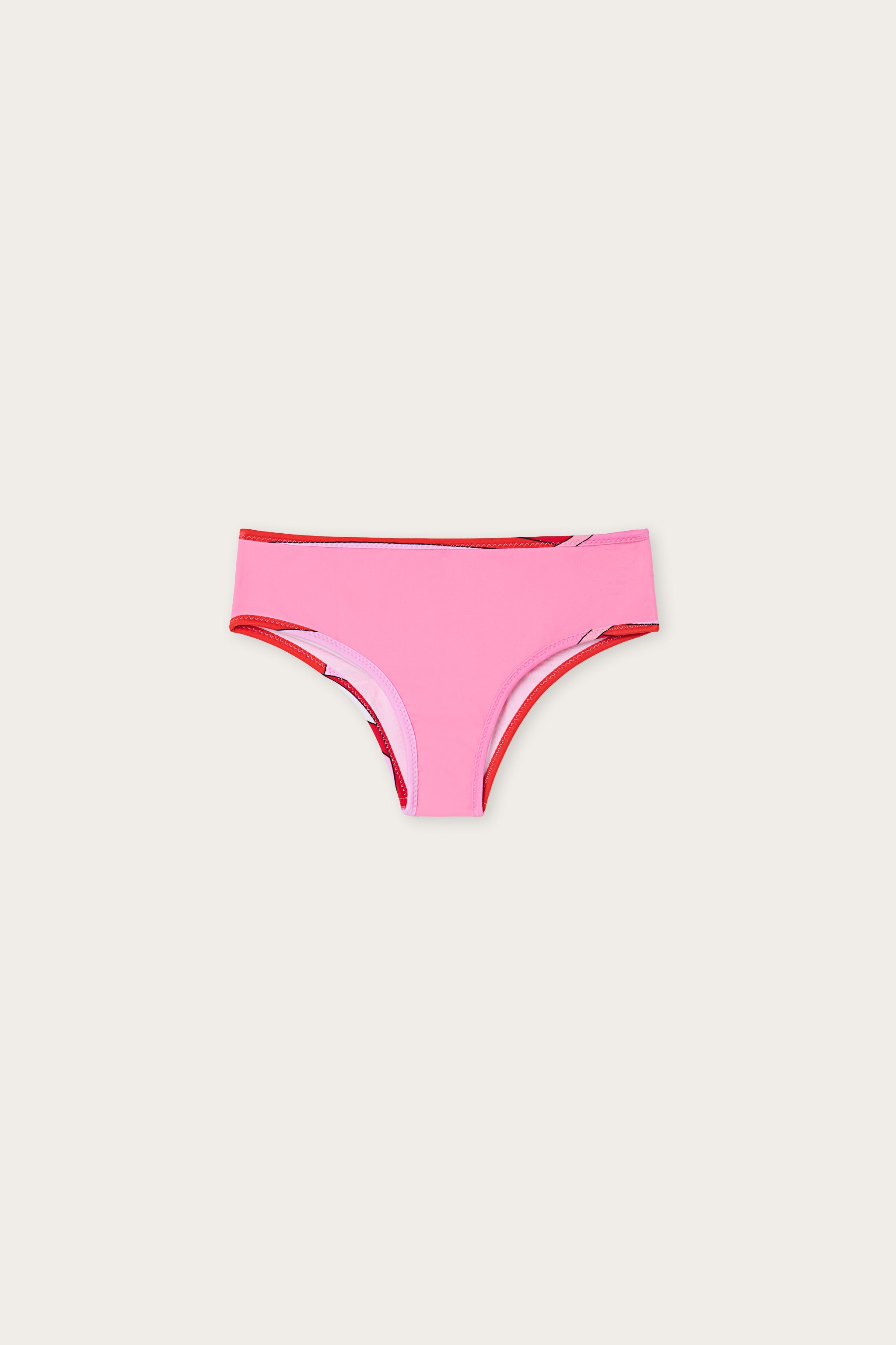 Emilio Pucci BIKINI Slip rose lycra bords imprimés junior