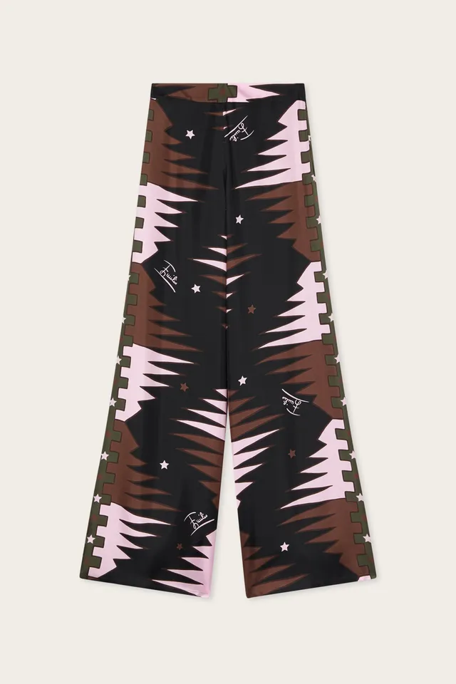 Emilio Pucci Valdimontone pantalon soie kaki rose