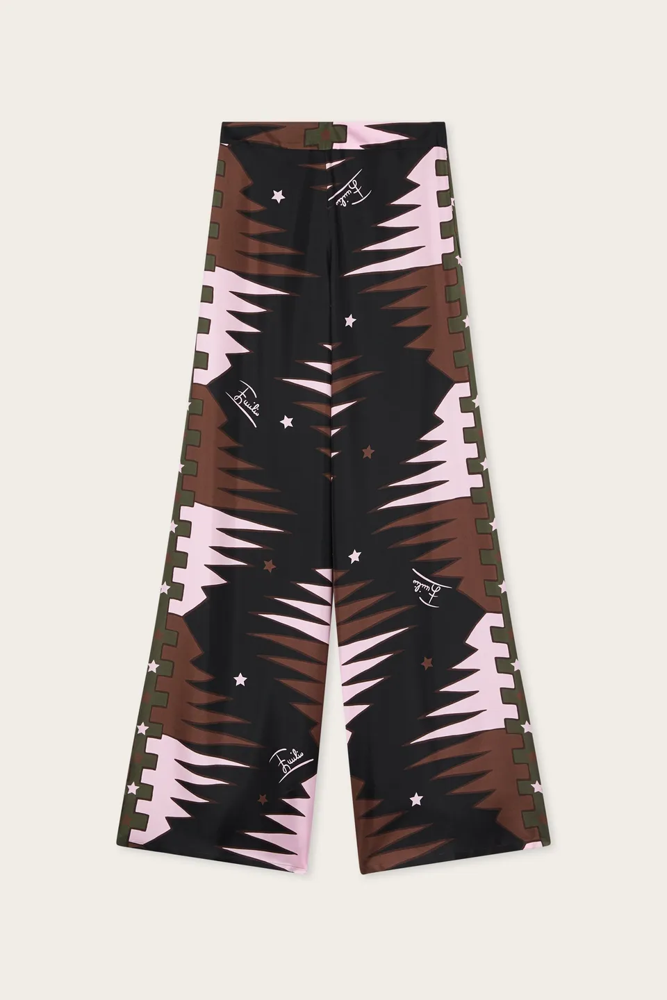 Emilio Pucci Valdimontone pantalon soie kaki rose