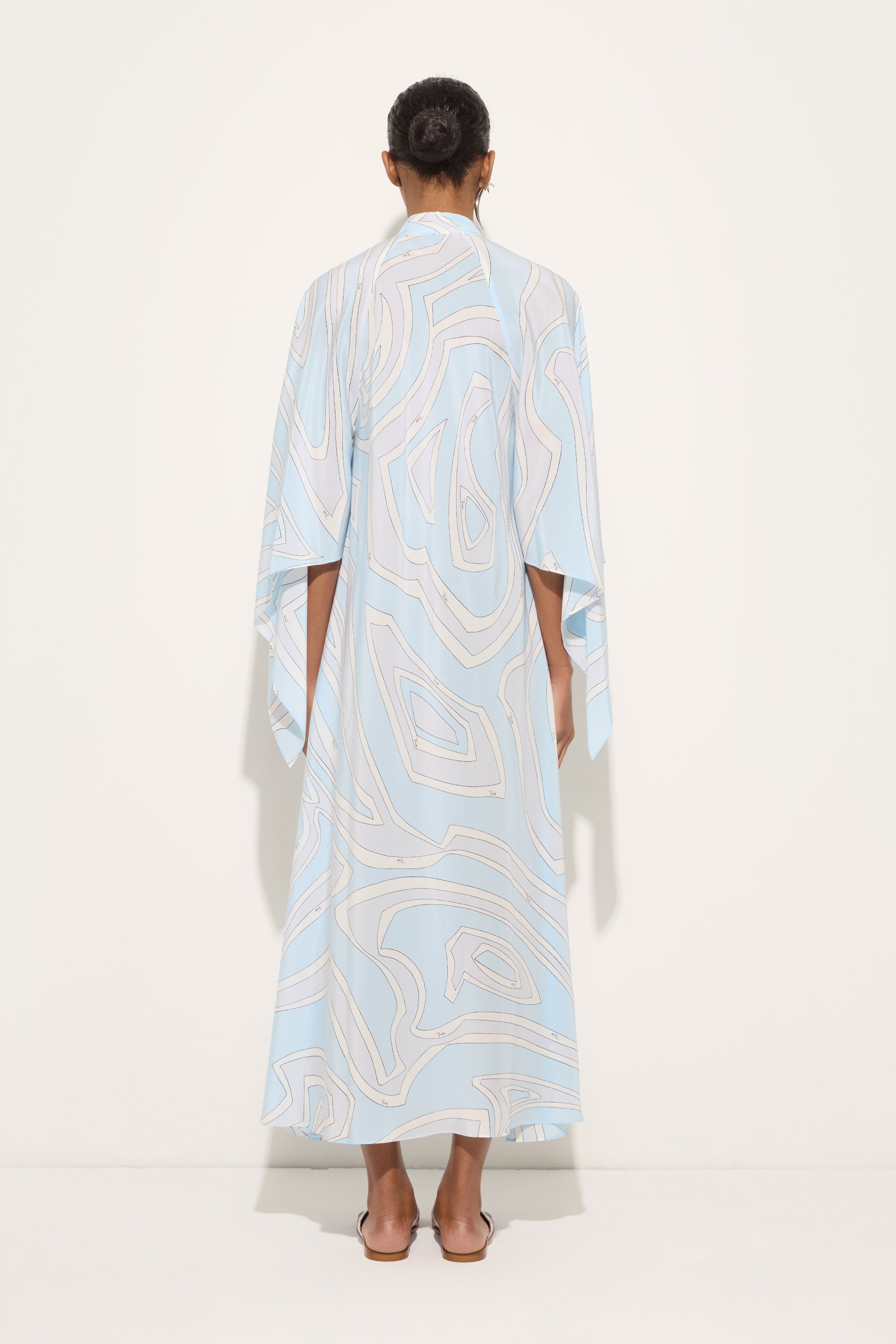 Emilio Pucci Caftano Labirinto caftan bleu 38