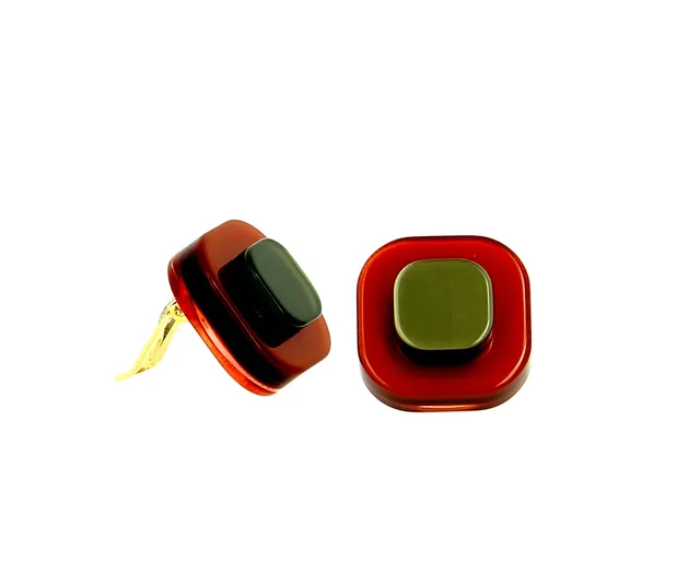 Xavier Derome BO03 C257-259 boucles d'oreilles clips acétate