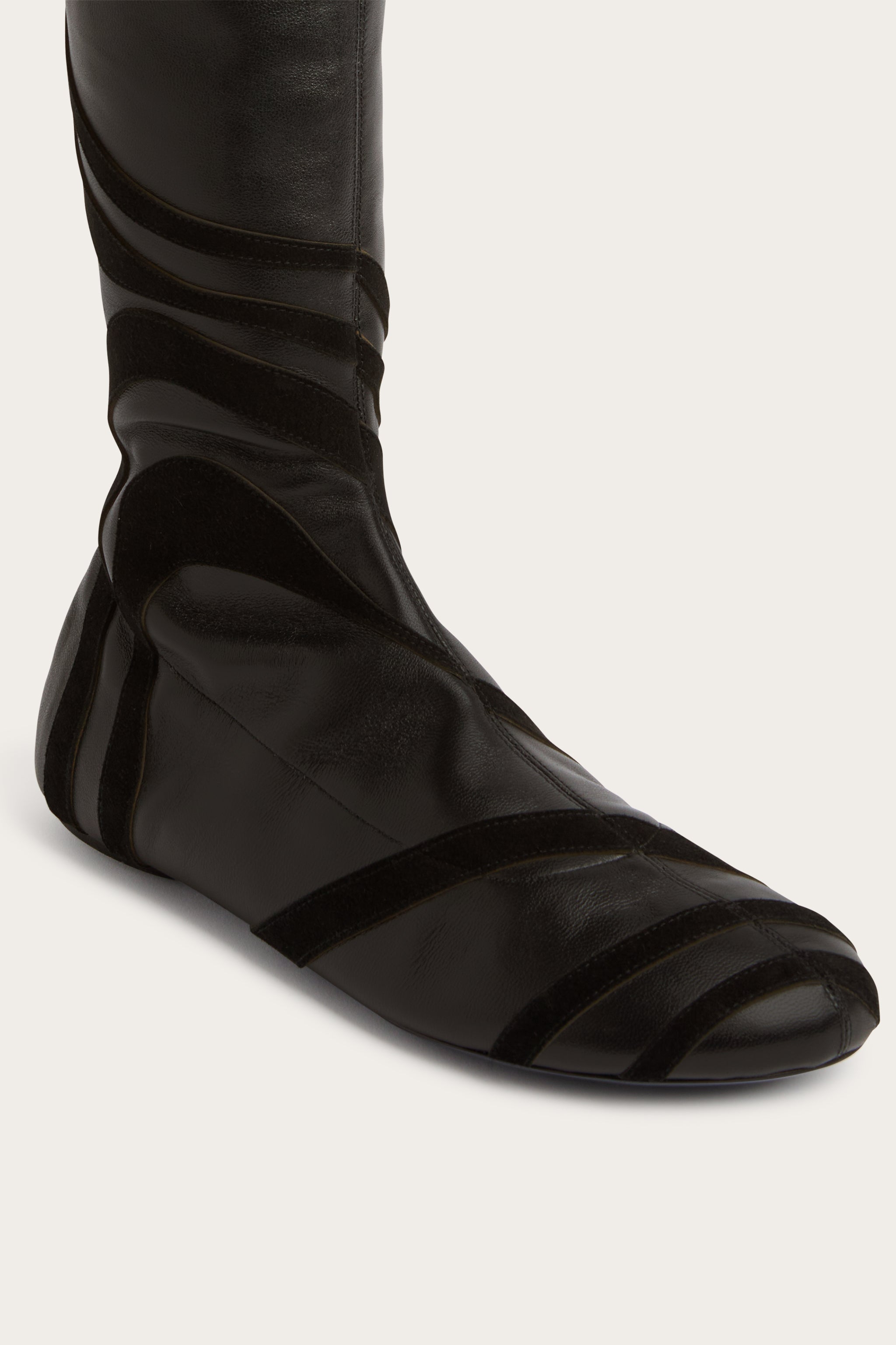 Emilio Pucci Marmo Bottes Cuissardes Cuir Noir 38