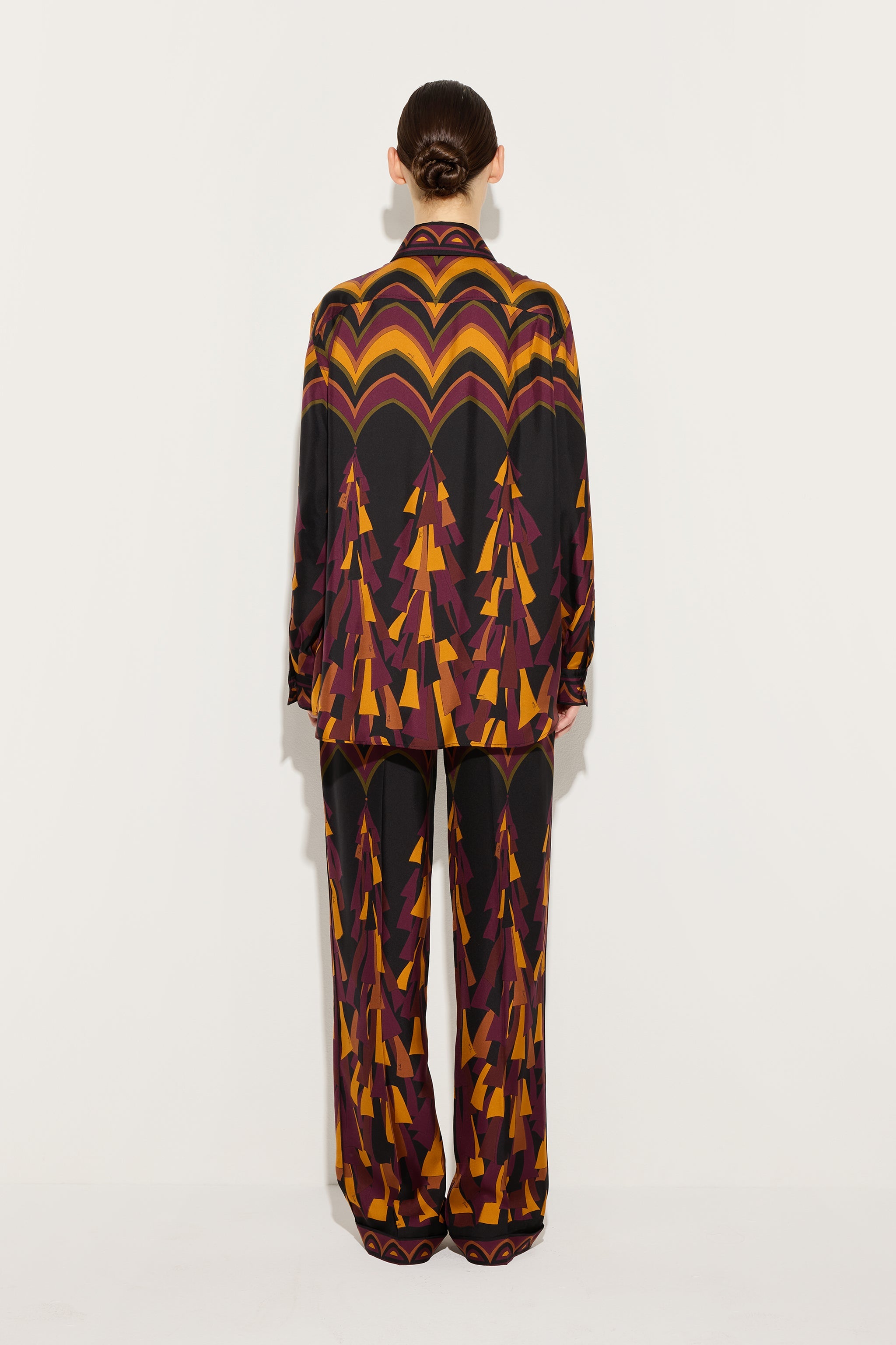 Emilio Pucci Baiadera chemise soie bordeaux XS