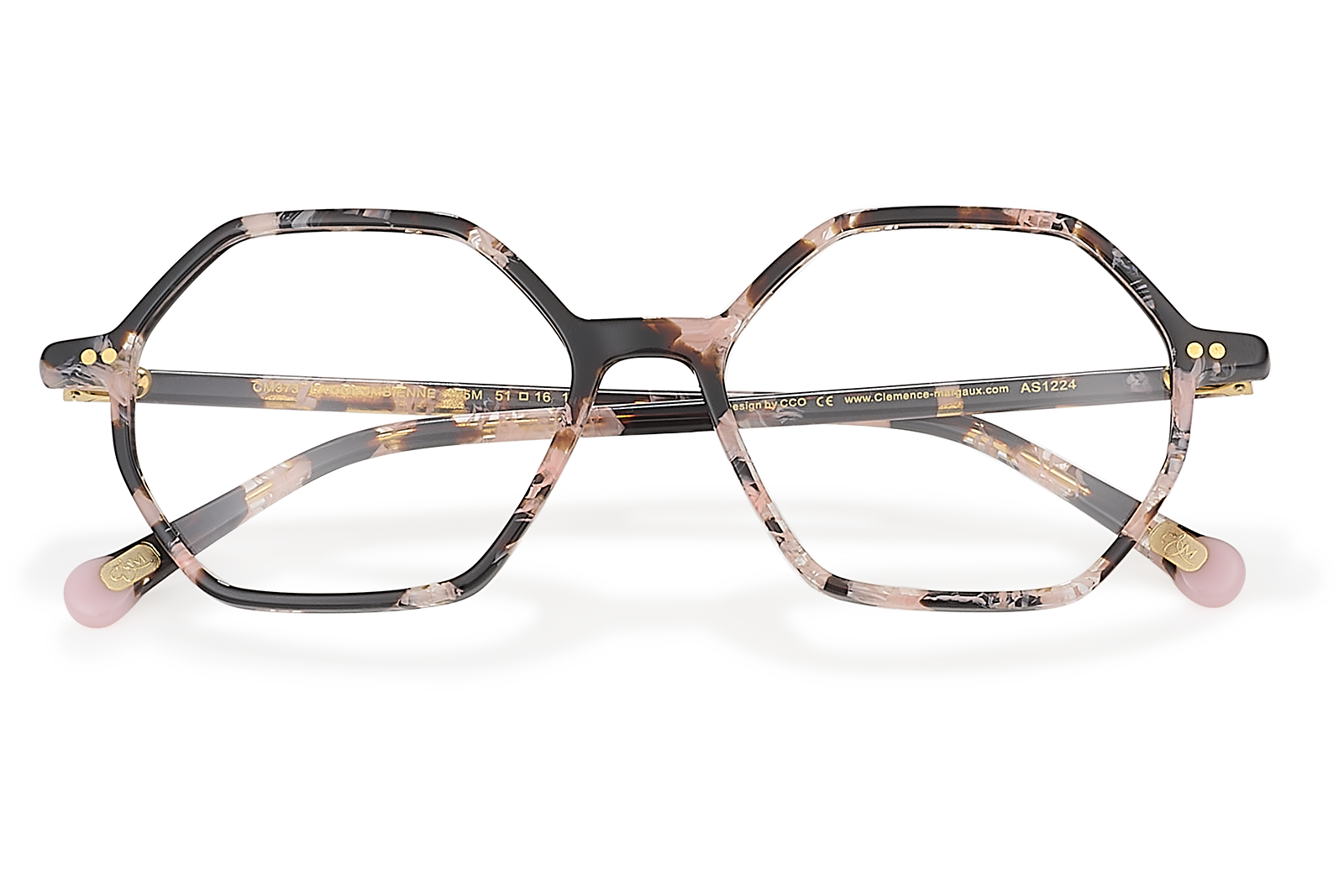 Clémence & Margaux Optiques La Colombienne lunettes de vue Noir & Rose