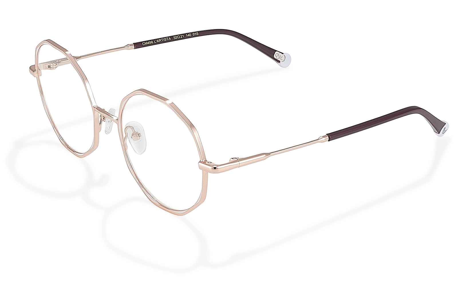 Clémence & Margaux L'Artista lunettes de vue Gris & Doré ronde