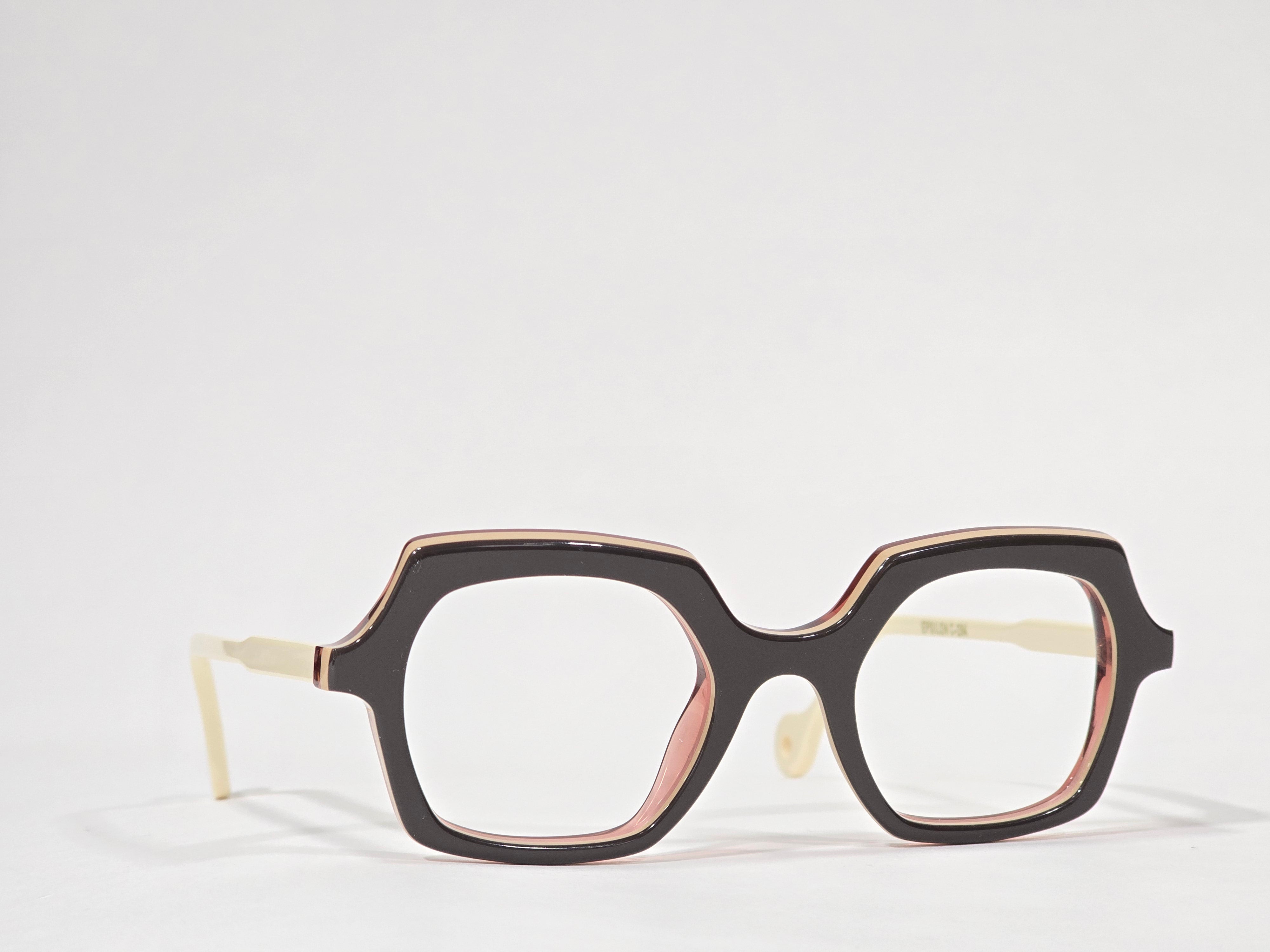 Xavier Derome Epsilon C294 monture brune acétate carrée