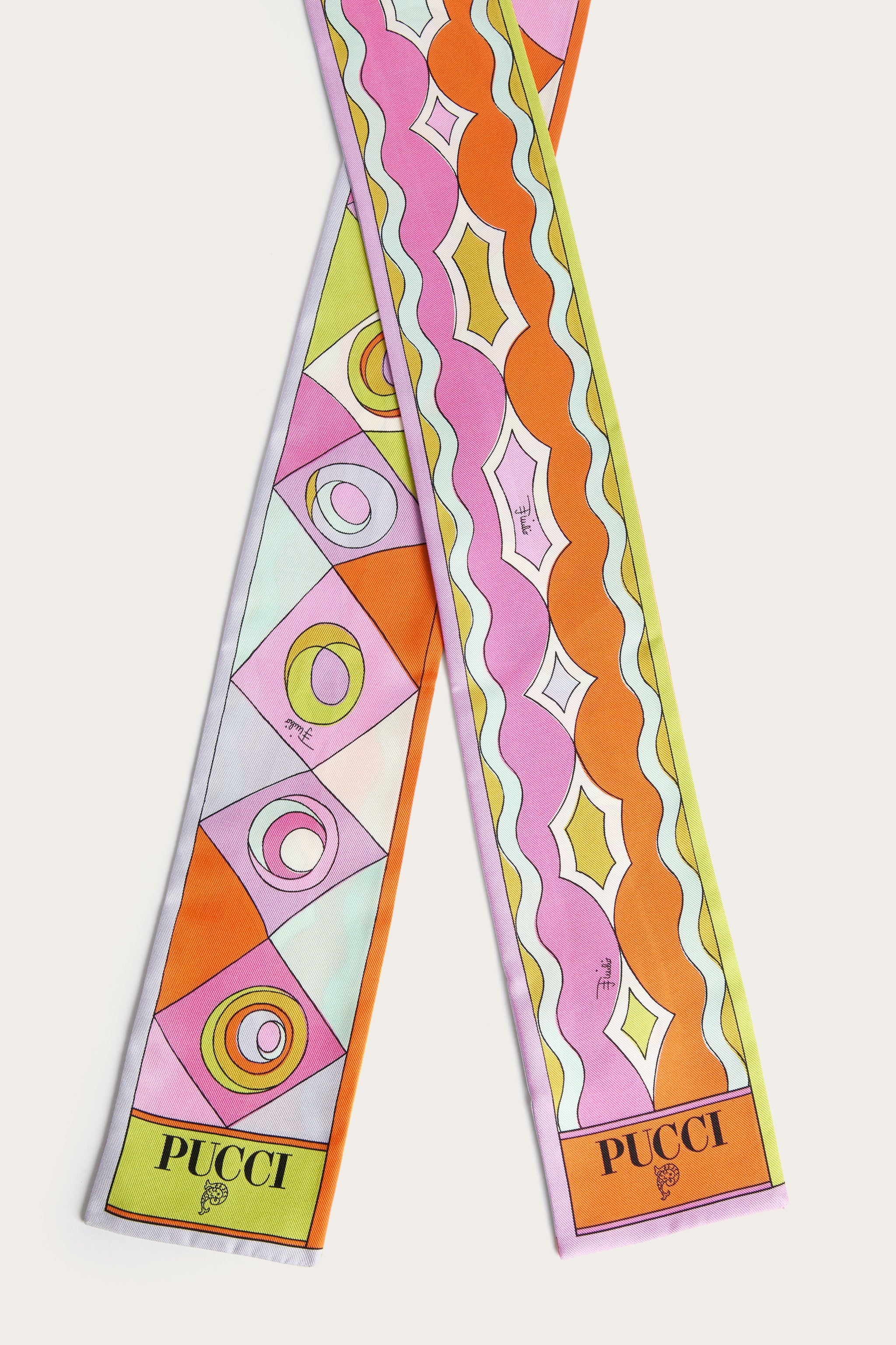 Emilio Pucci foulard soie mix imprime multicolore