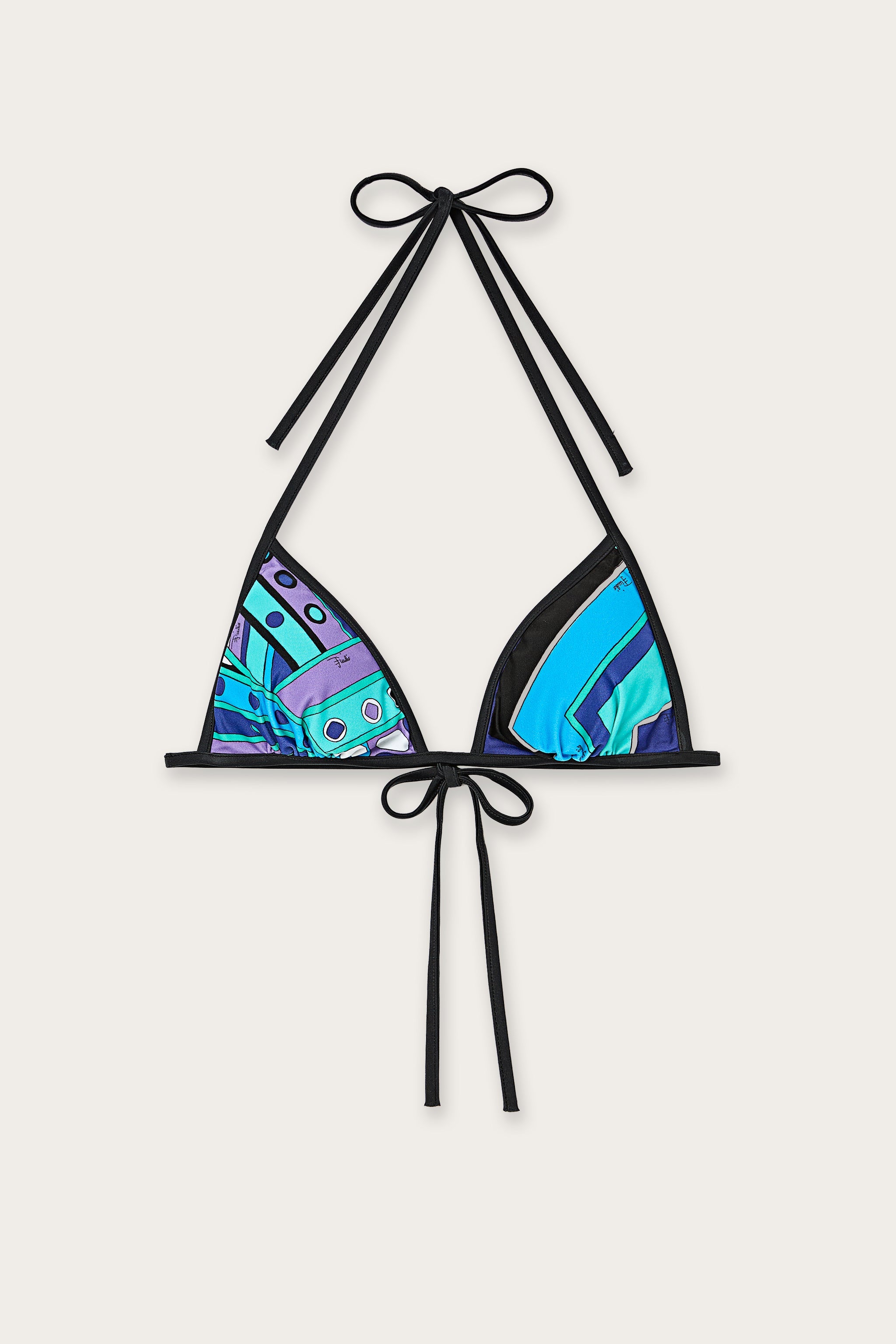 Emilio Pucci Bikini Haut Triangle Vivara Turquoise S