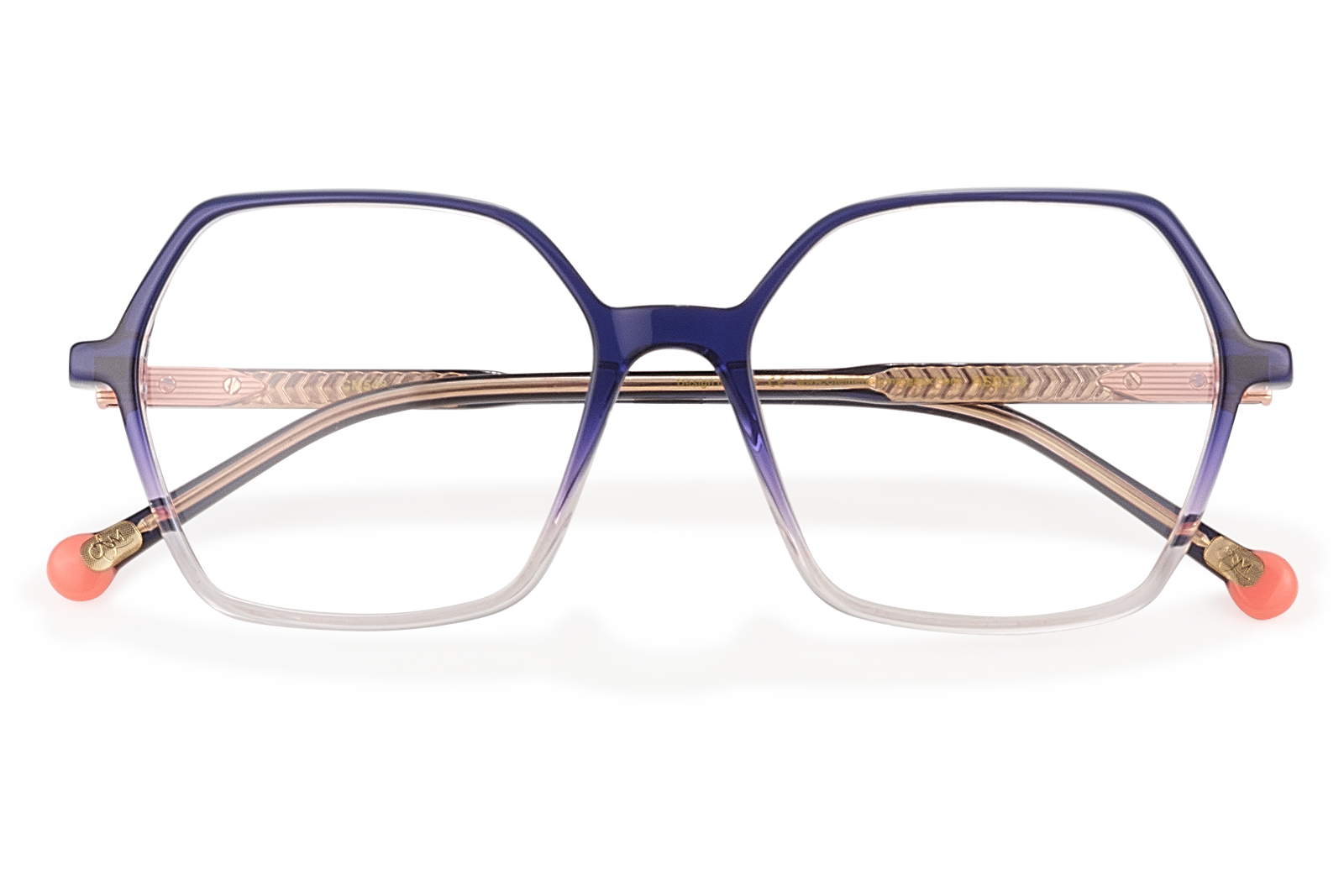 Clémence & Margaux La Flamboyante lunettes de vue Gris hexagonale