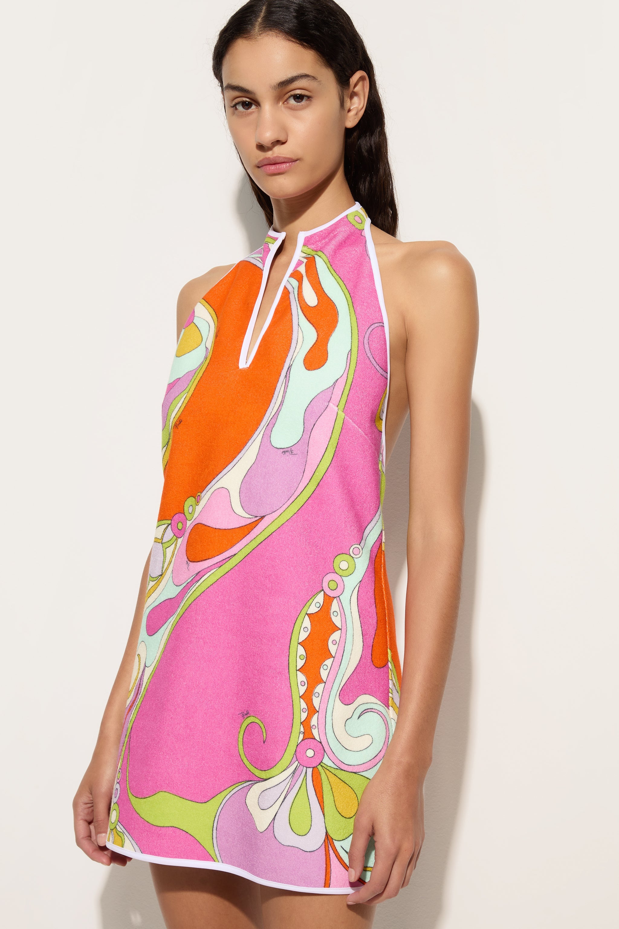 Emilio Pucci Robe Orchidee robe multicolore éponge coton