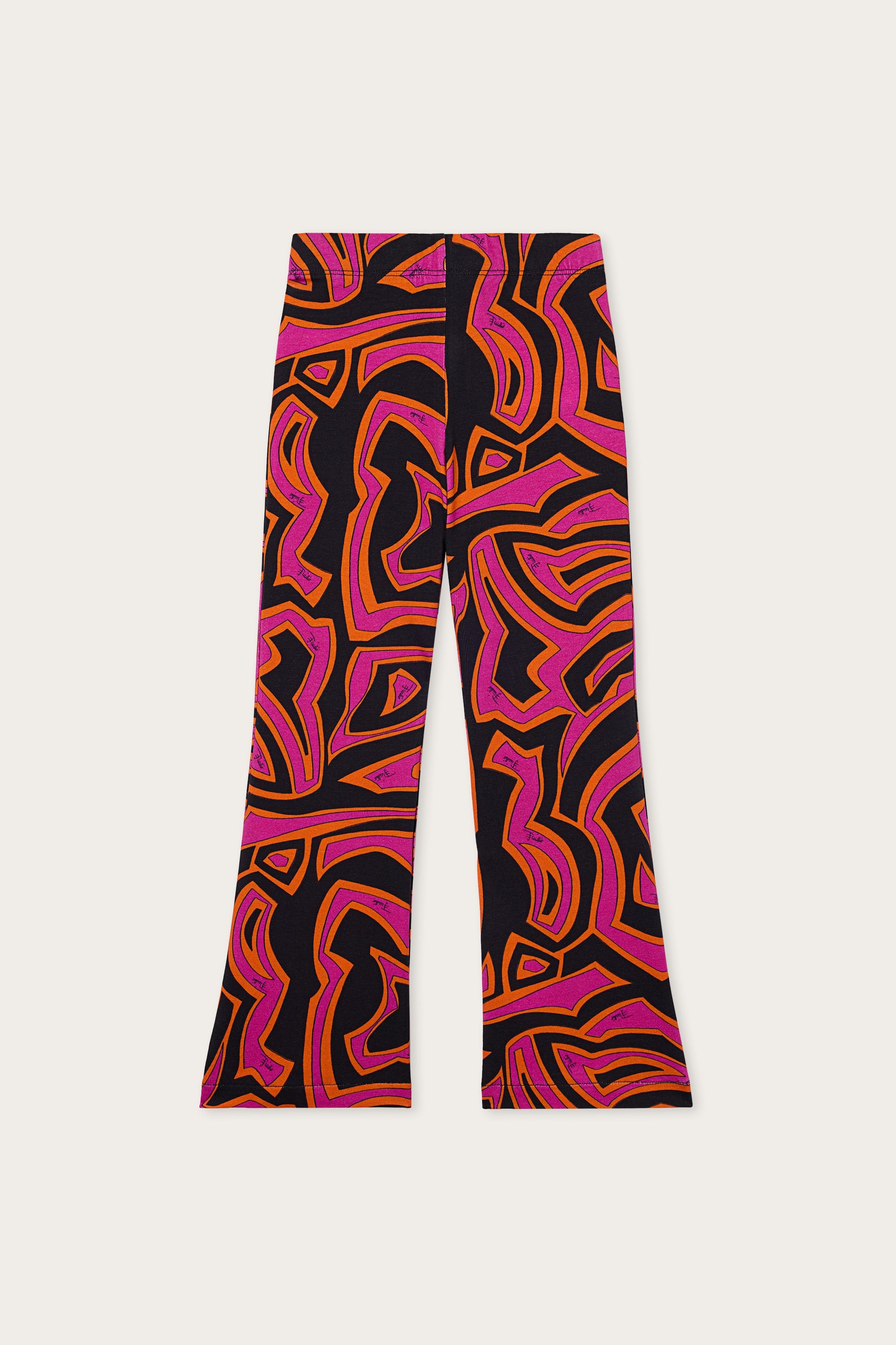 Emilio Pucci Labirinto leggings noir fuchsia 8Y coton