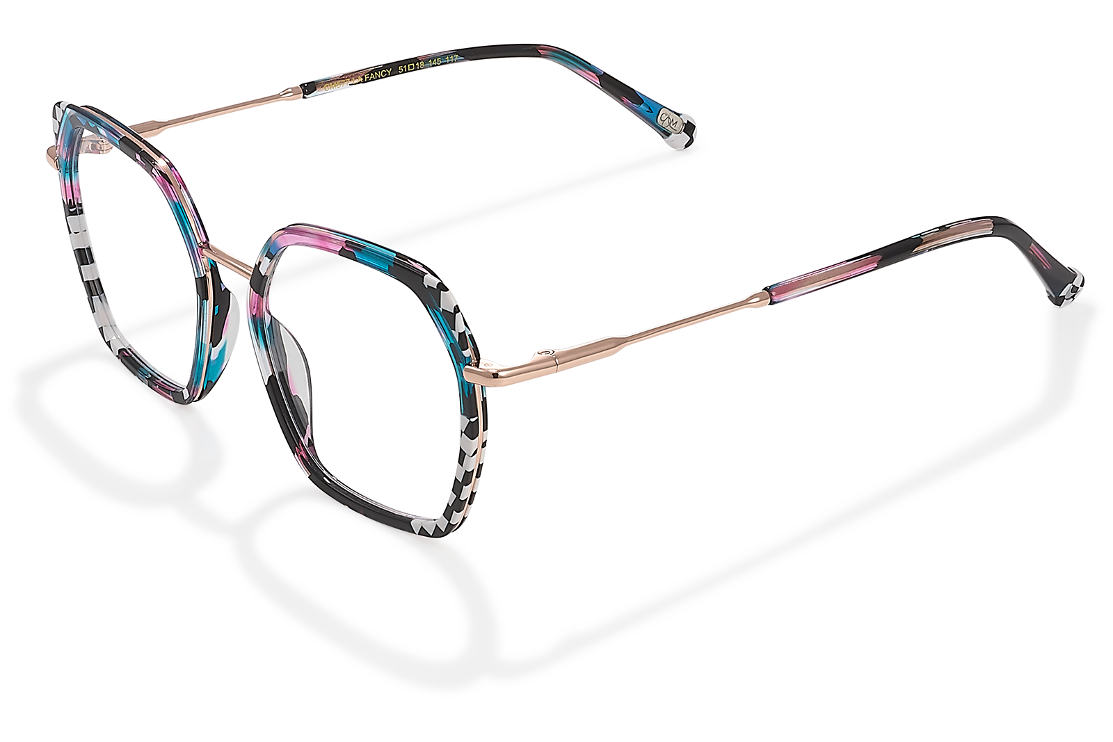 Clémence & Margaux La Fancy lunettes de vue Bordeaux hexagonal