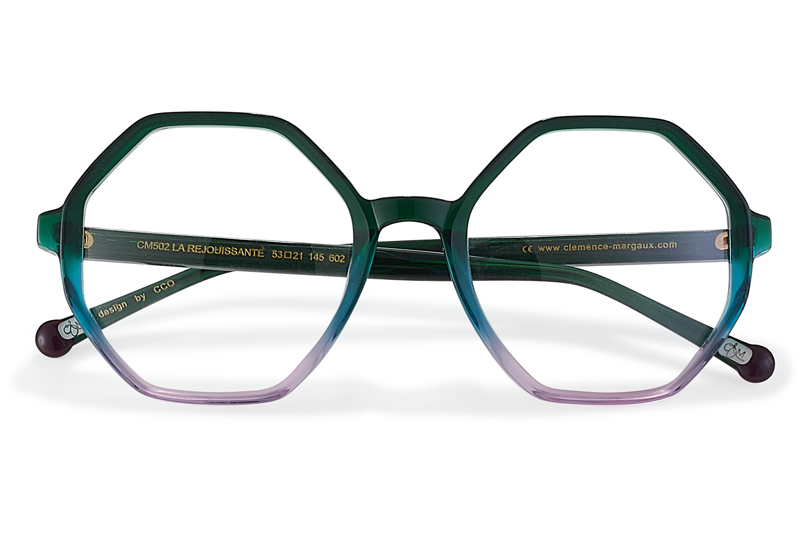 Clémence & Margaux La Réjouissante lunettes de vue Noir octogonale