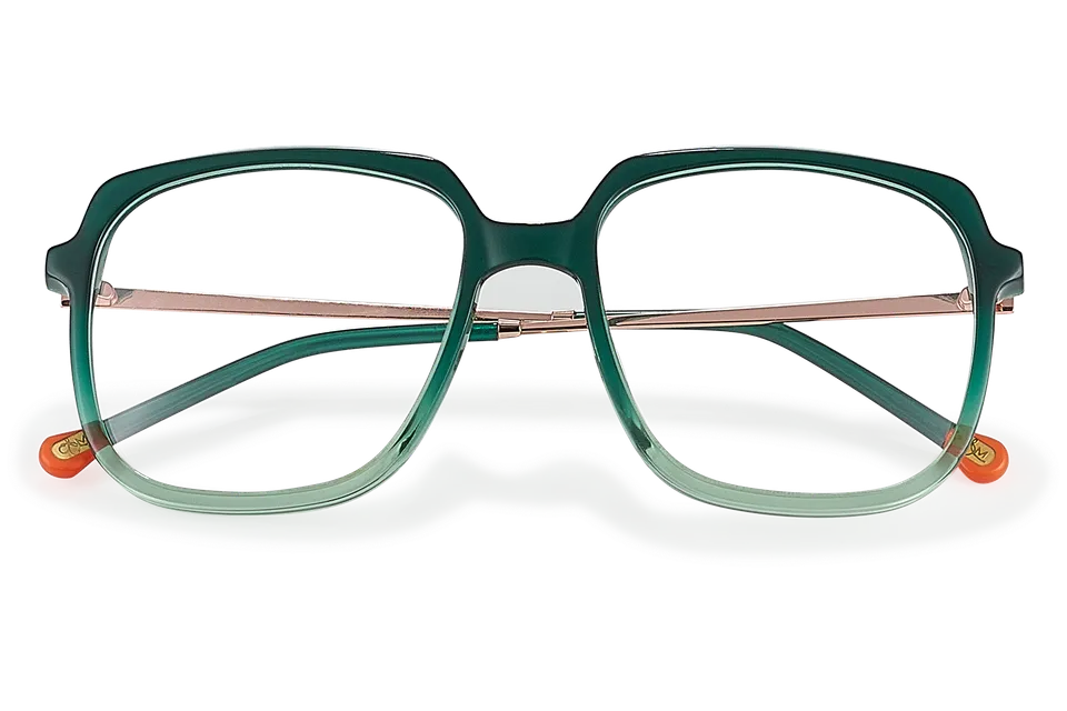 Clémence & Margaux La Fortunato lunettes de vue dégradé bordeaux carré