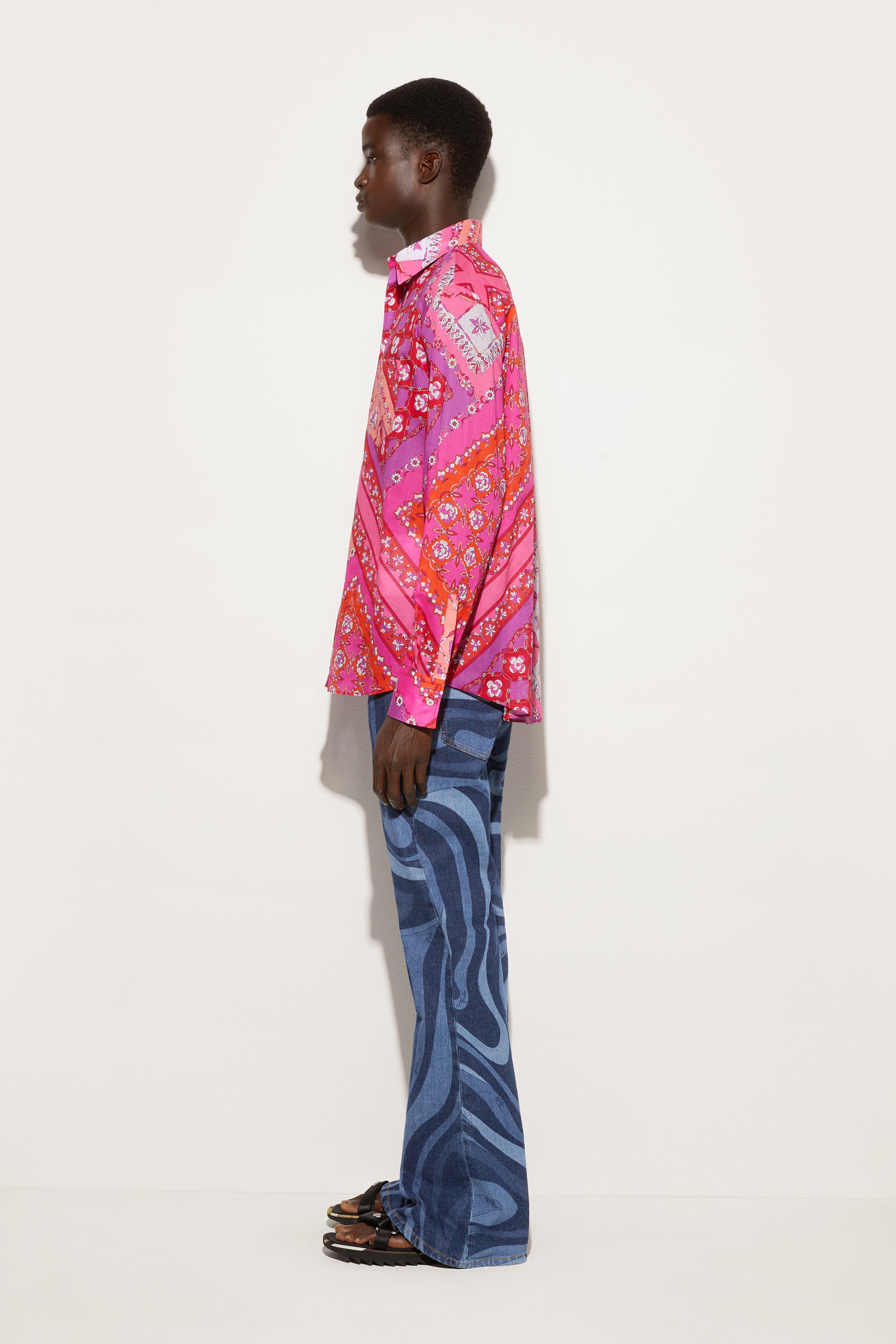 Emilio Pucci Festa Chemise Oversize Coton Corail S