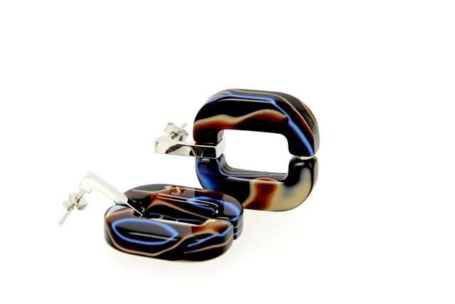 Xavier Derome BO 01 C130 boucles d'oreilles acétate