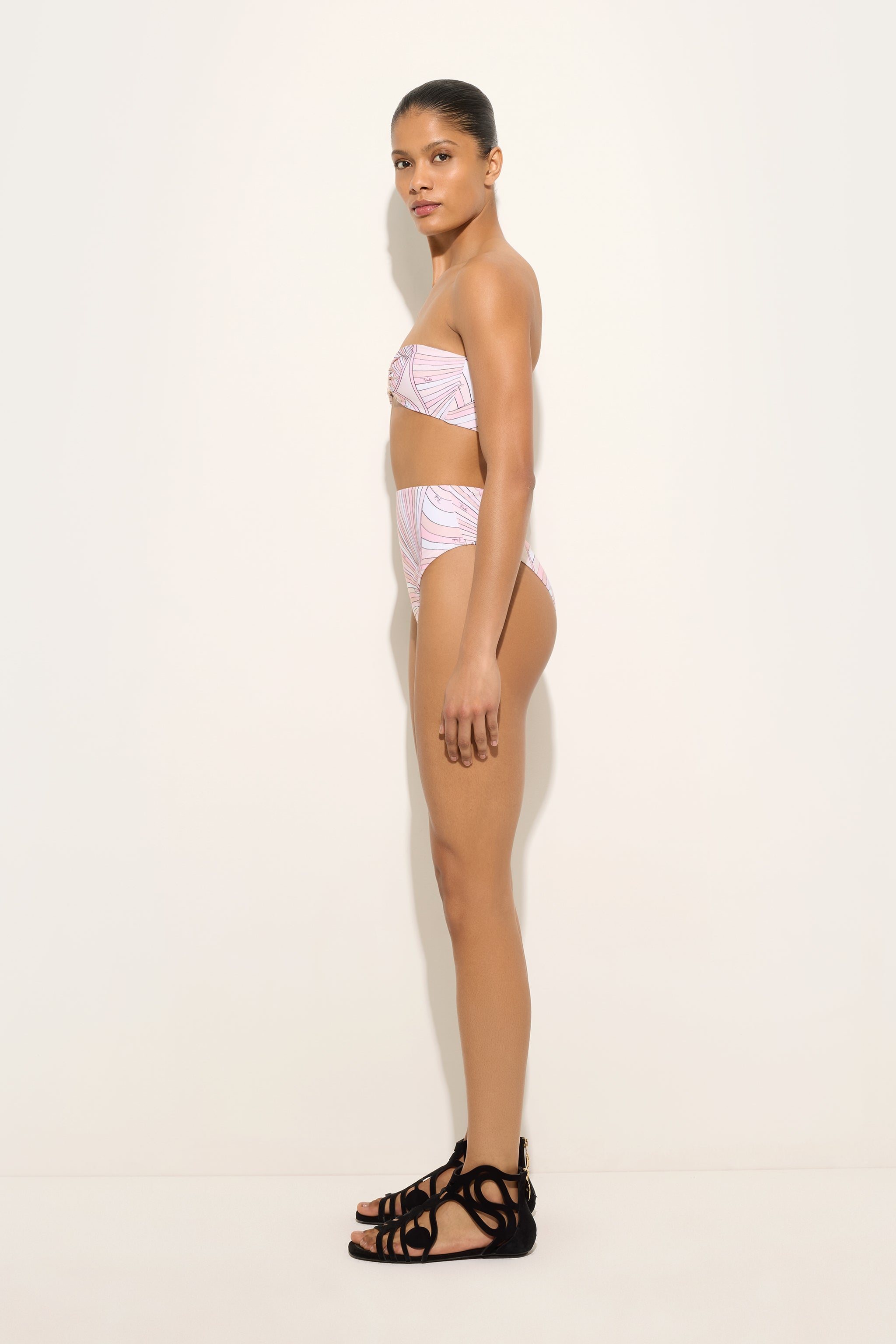 Emilio Pucci Bikini Top Iride haut de bikini rose nude lycra