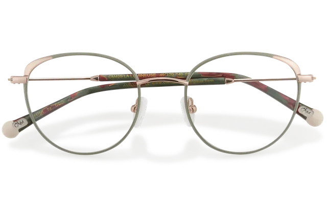 Clémence & Margaux Lumineuse lunettes de vue vert doré cat eye