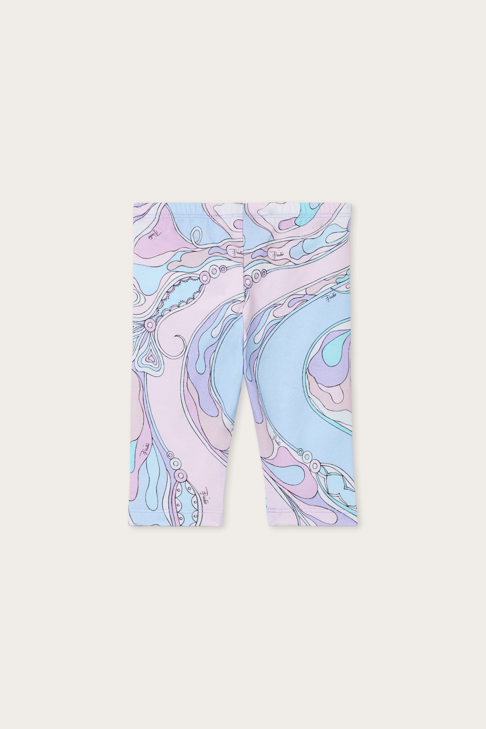 Emilio Pucci Pants Leggings Orchidee coton rose bleu 12M