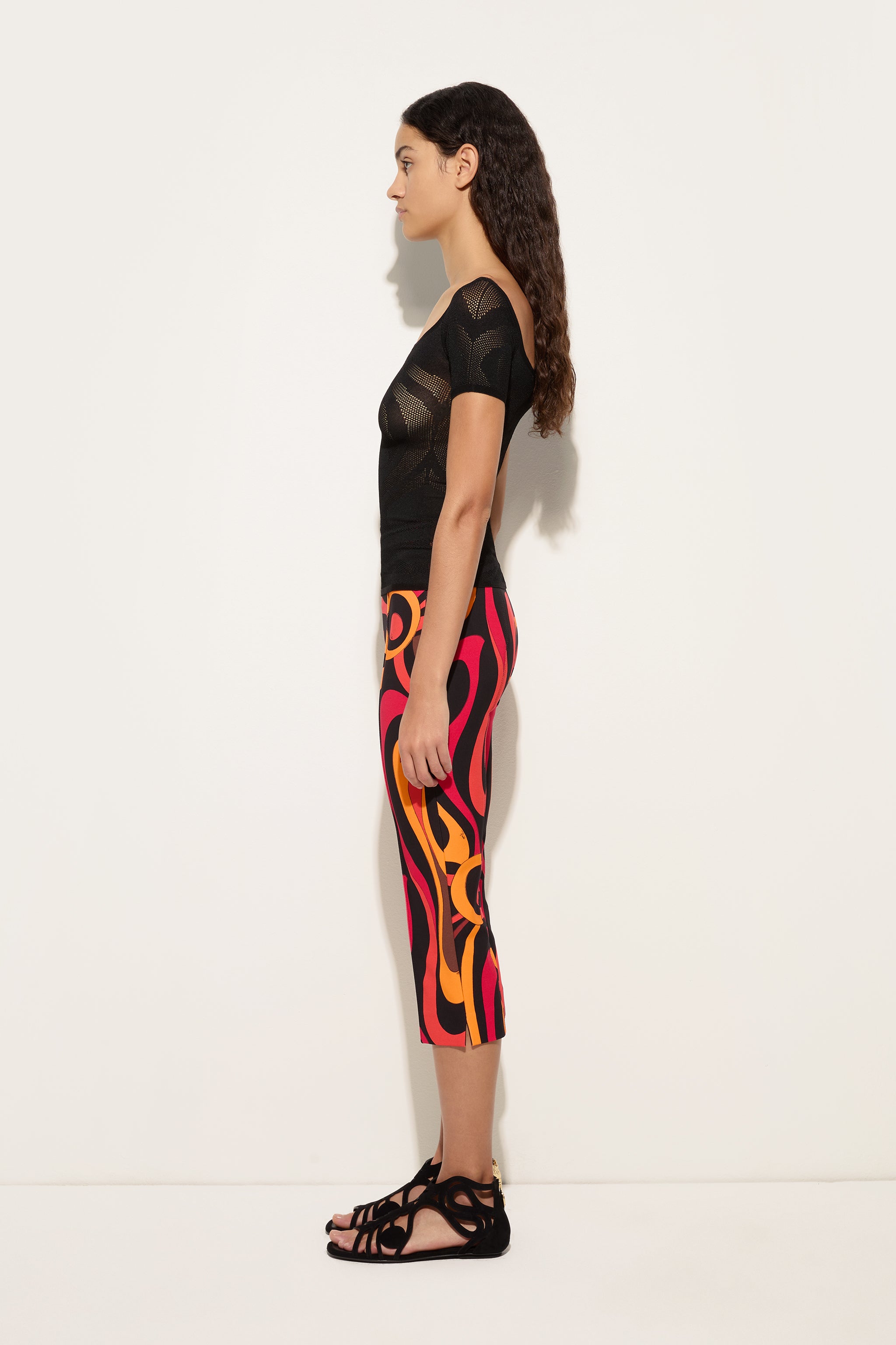 Emilio Pucci Pants pantalon capri Marmo orange jersey