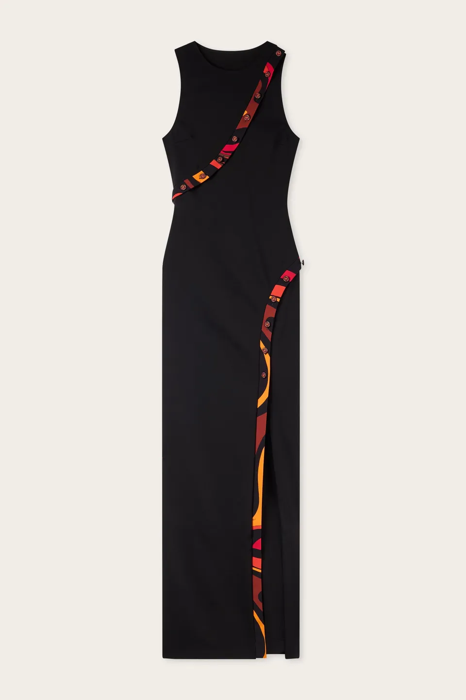 Emilio Pucci robe longue noire cady fente