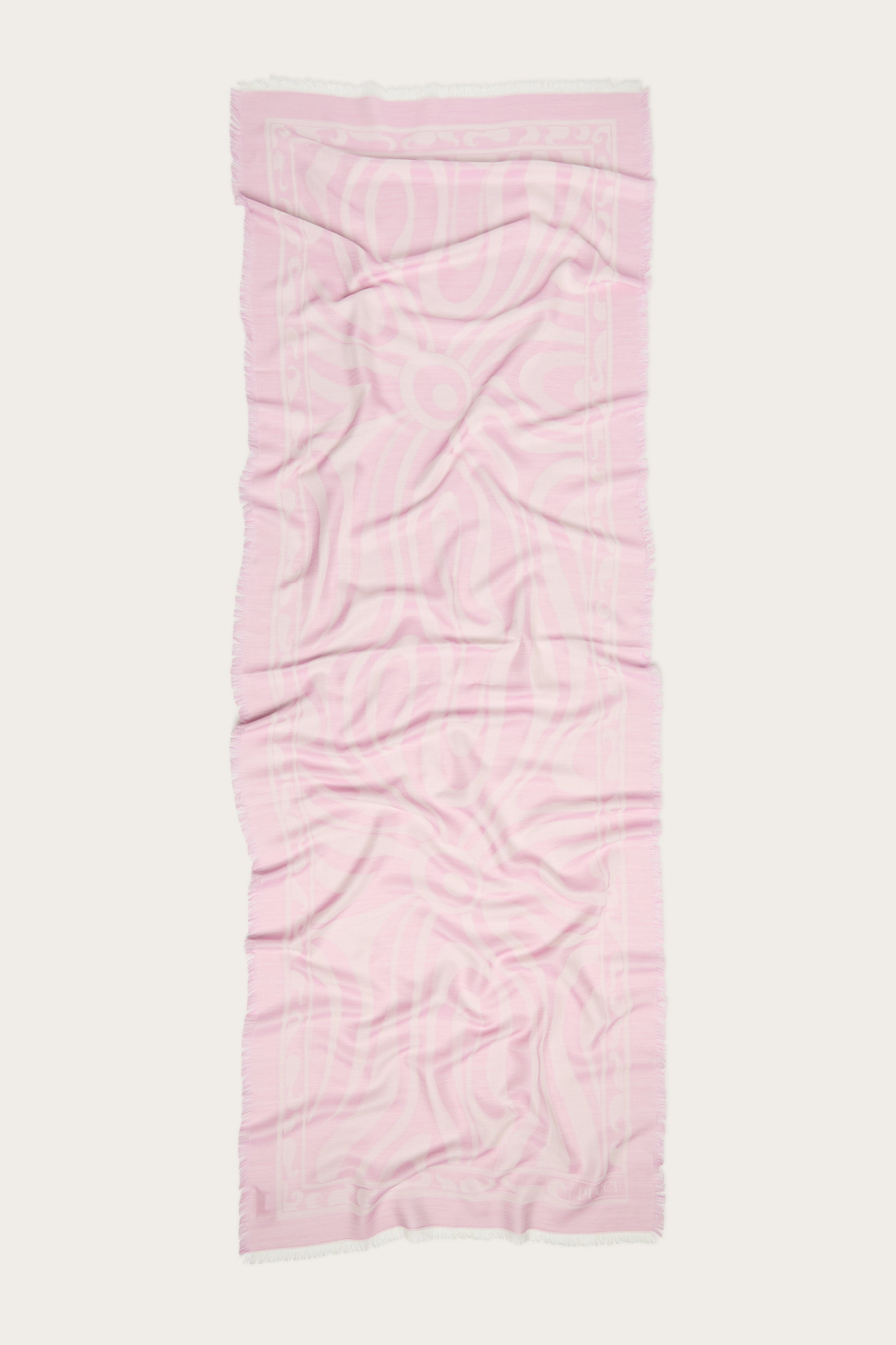 Emilio Pucci Silks foulard Marmo lilas soie laine 70x200