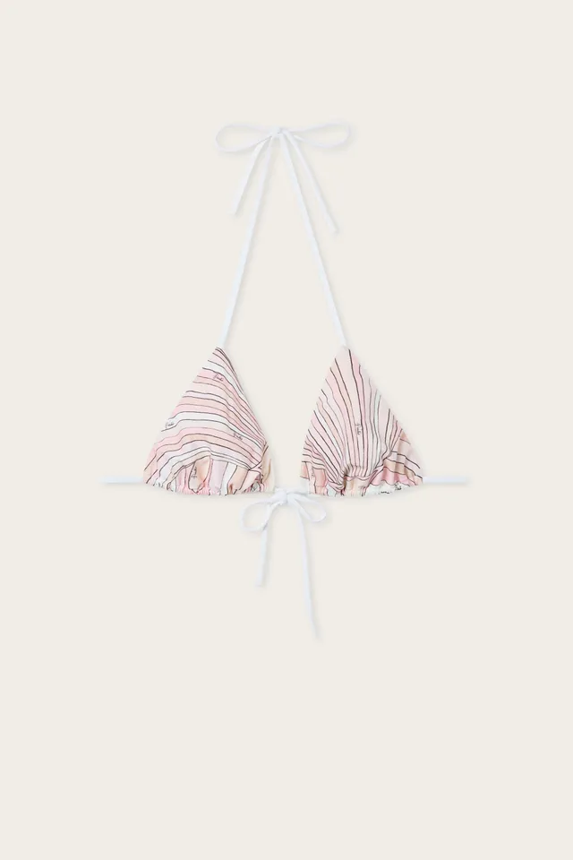 Emilio Pucci BIKINI top triangle Iride lycra rose nude