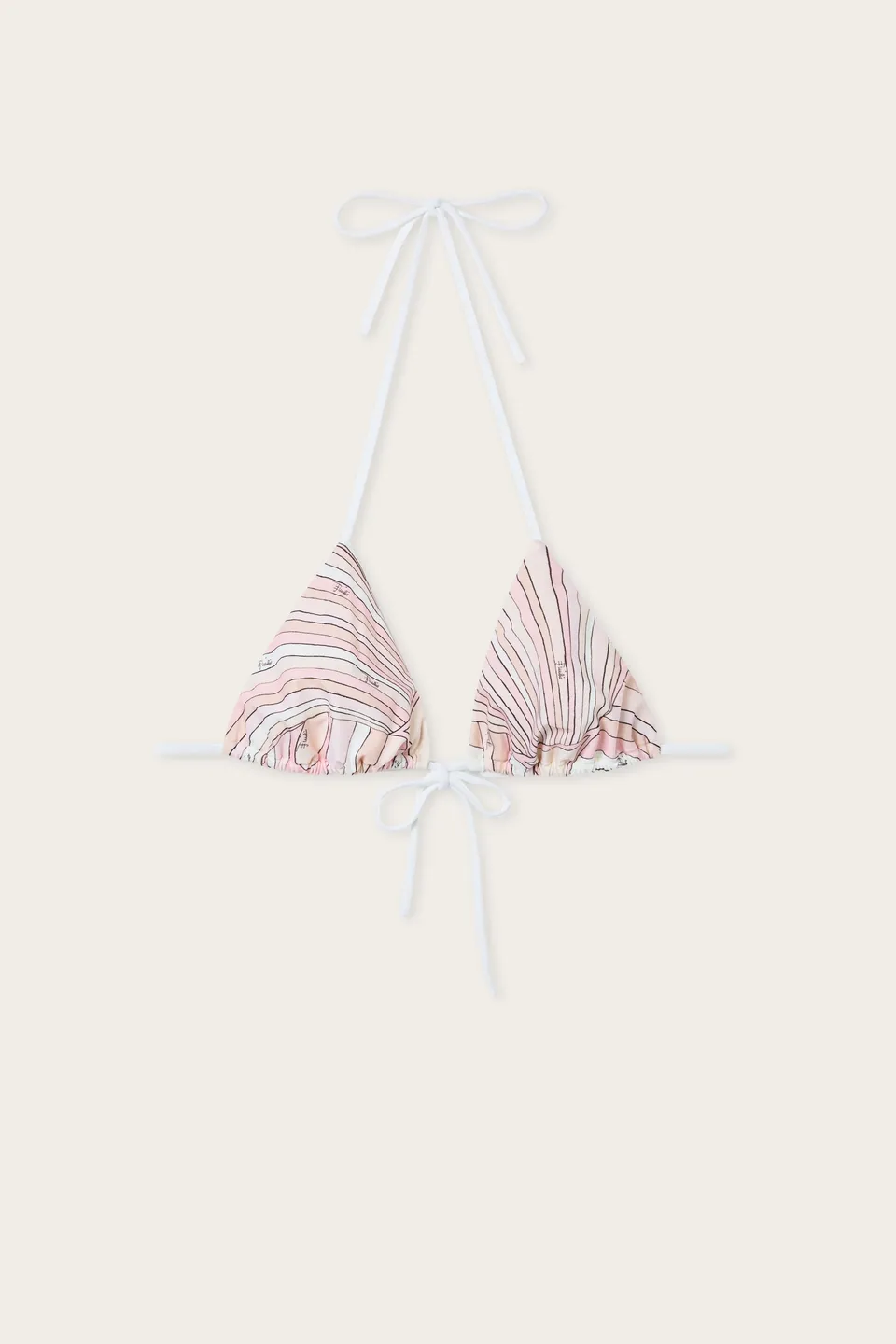 Emilio Pucci BIKINI top triangle Iride lycra rose nude