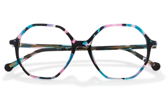 Clémence & Margaux Allegria lunettes de vue Moucheté hexagonal