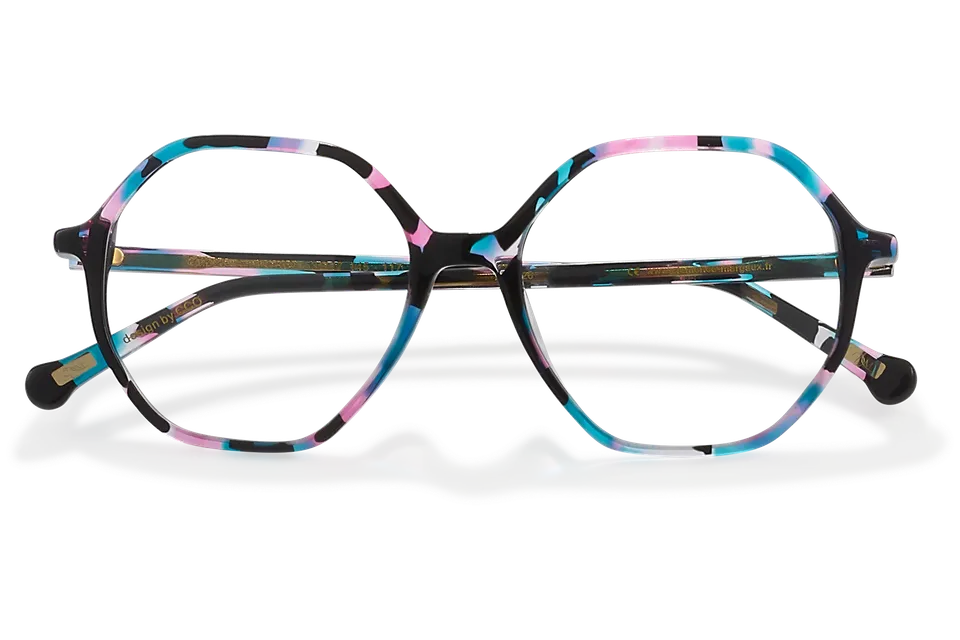 Clémence & Margaux Allegria lunettes de vue Moucheté hexagonal