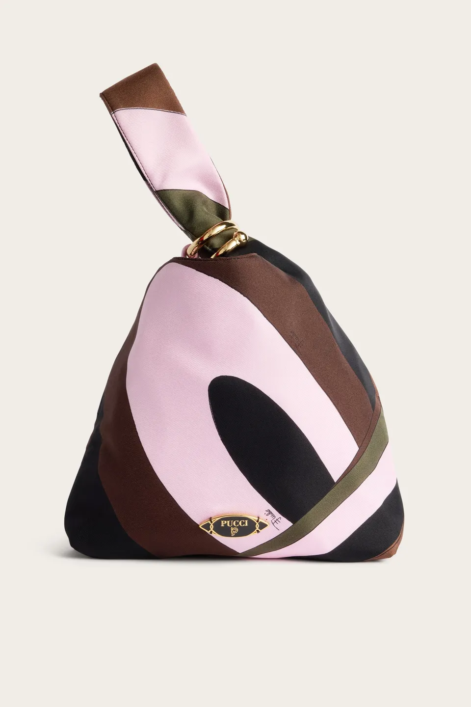 Emilio Pucci Bags pochette Emilio soie kaki/rose
