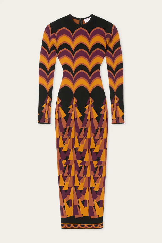 Emilio Pucci Dresses Abito Baiadera robe bordeaux gold