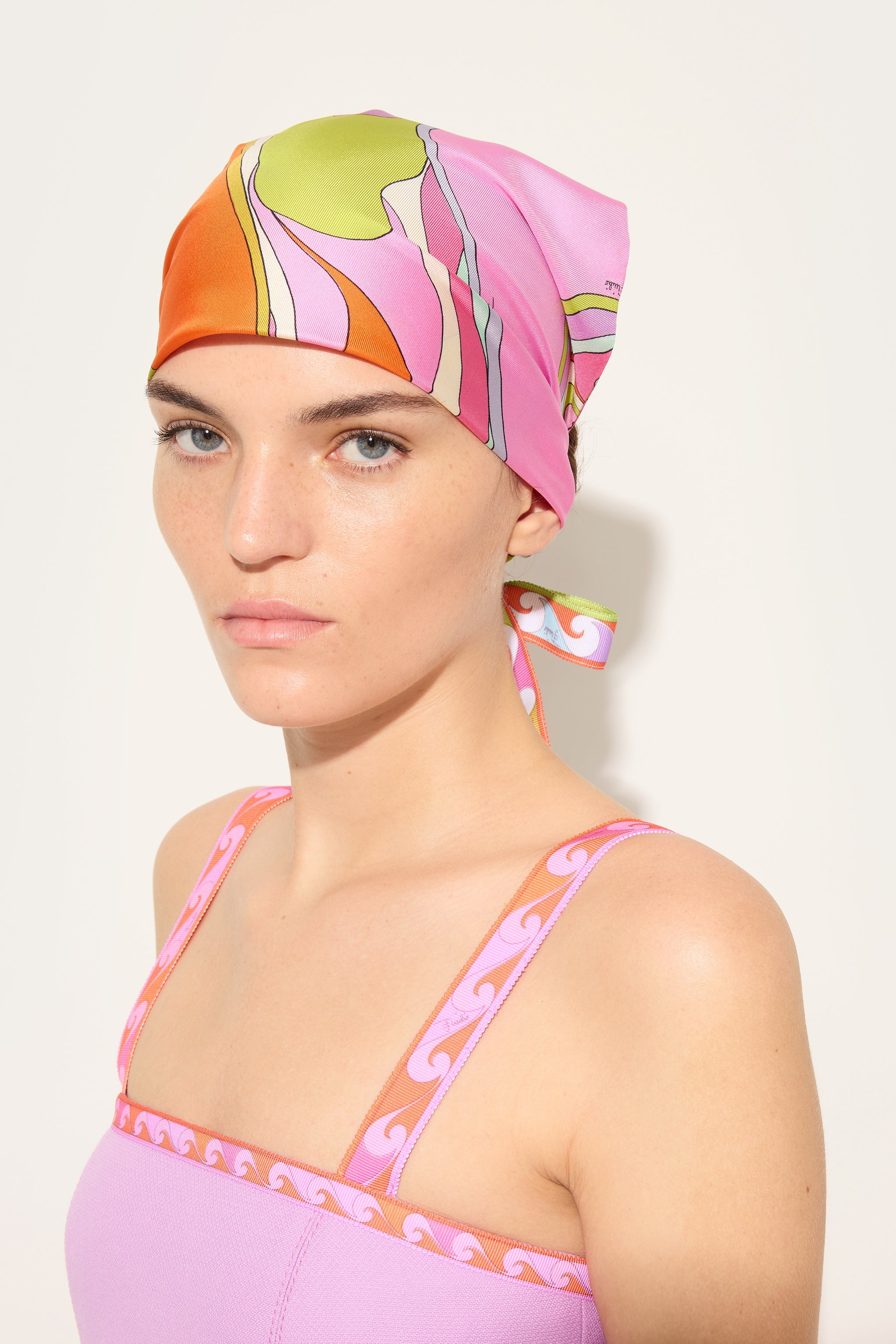 Emilio Pucci Bandana Soie Orchidee Multicolore OS