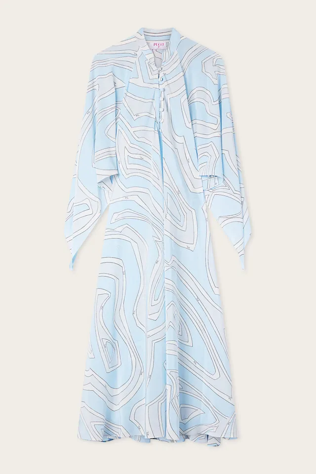 Emilio Pucci Caftano Labirinto caftan bleu 38