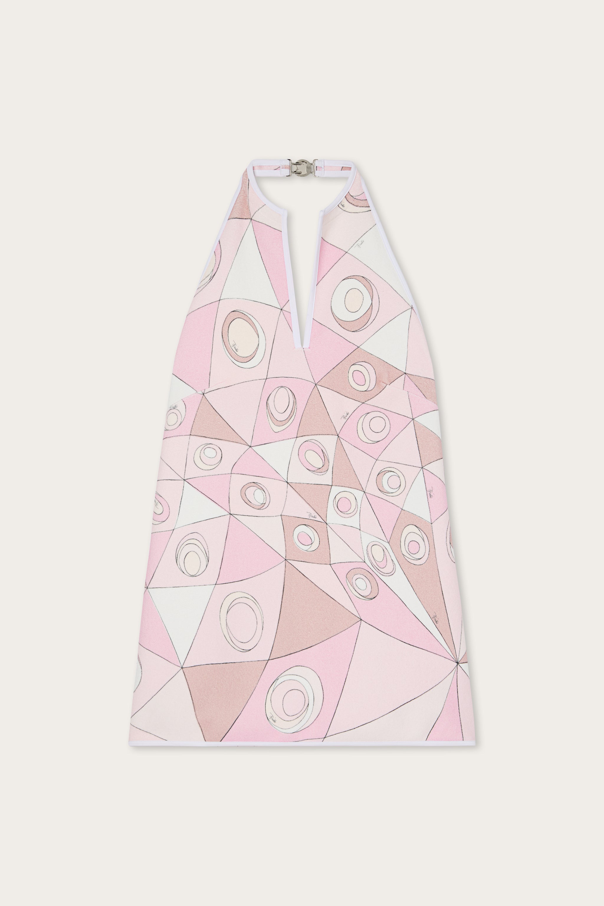 Emilio Pucci Iride robe courte rose/nude éponge