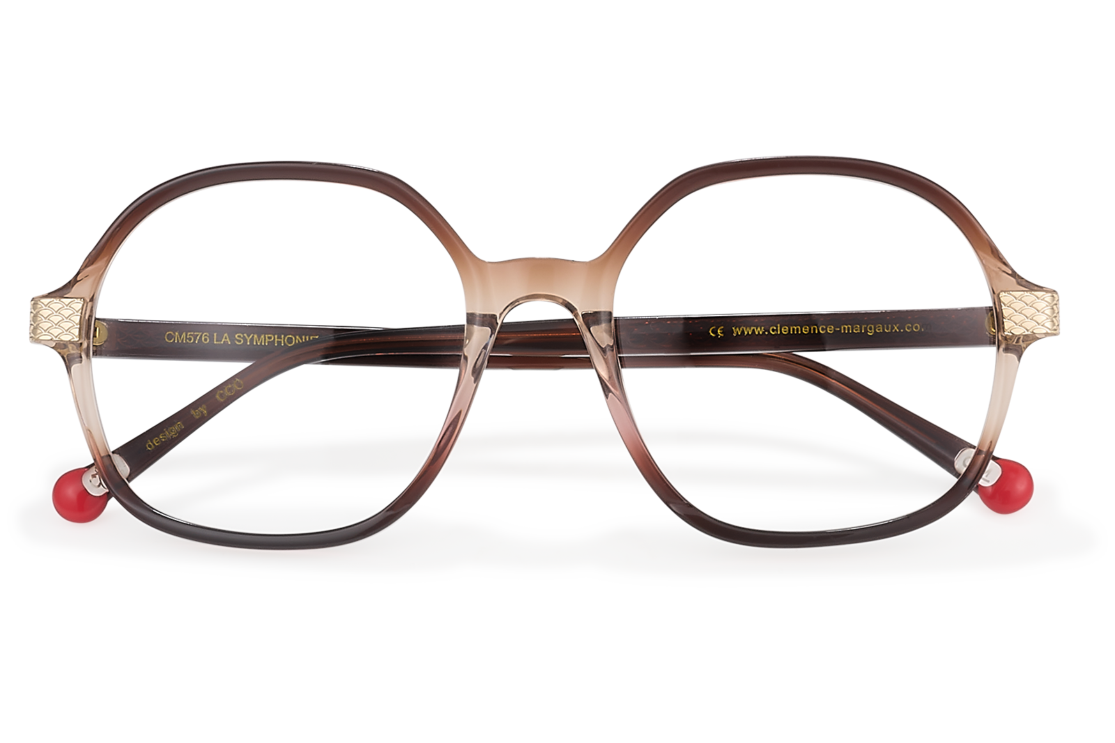 Clémence & Margaux La Symphonie lunettes de vue tonneau Ecaille Colorée
