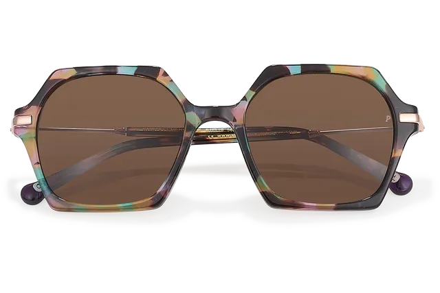Clémence & Margaux L'Héroïque lunettes de soleil moucheté bleu orange