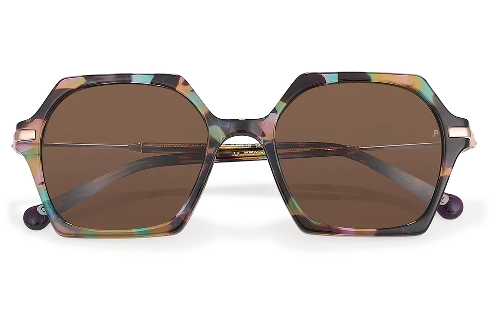 Clémence & Margaux L'Héroïque lunettes de soleil moucheté bleu orange