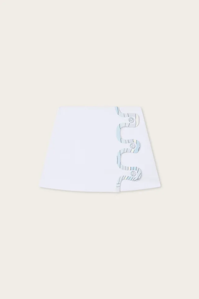 Emilio Pucci SKIRTS Tecno Poudre jupe blanche courte