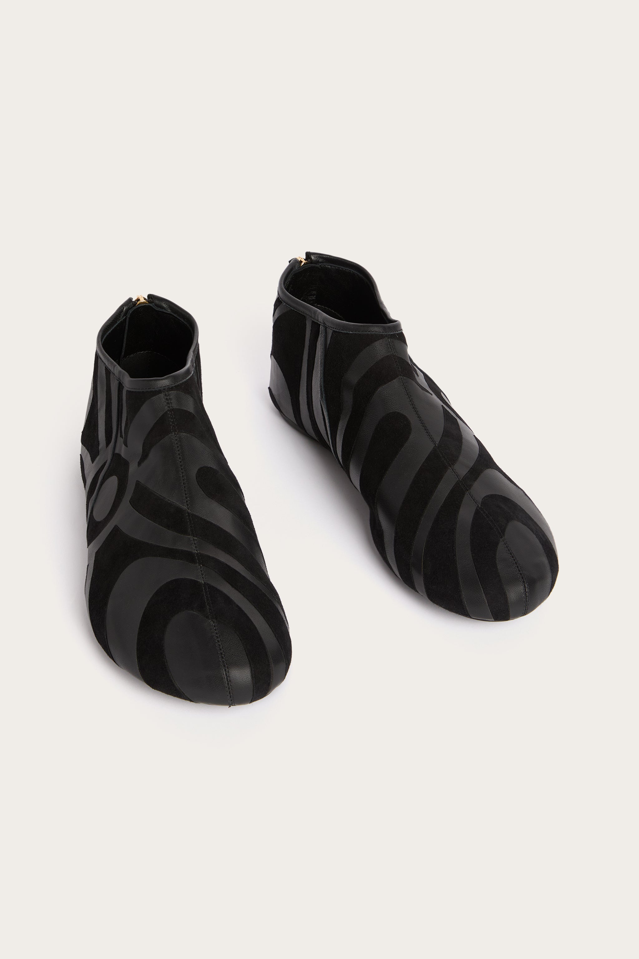 Emilio Pucci Slip-on Cuir Noir Imprimé Marmo Pointure 38