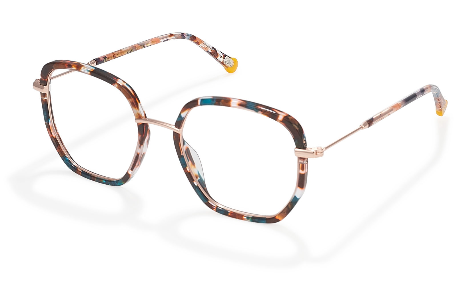 Clémence & Margaux L'Amoureuse lunettes de vue hexagonale Ecaille & Doré