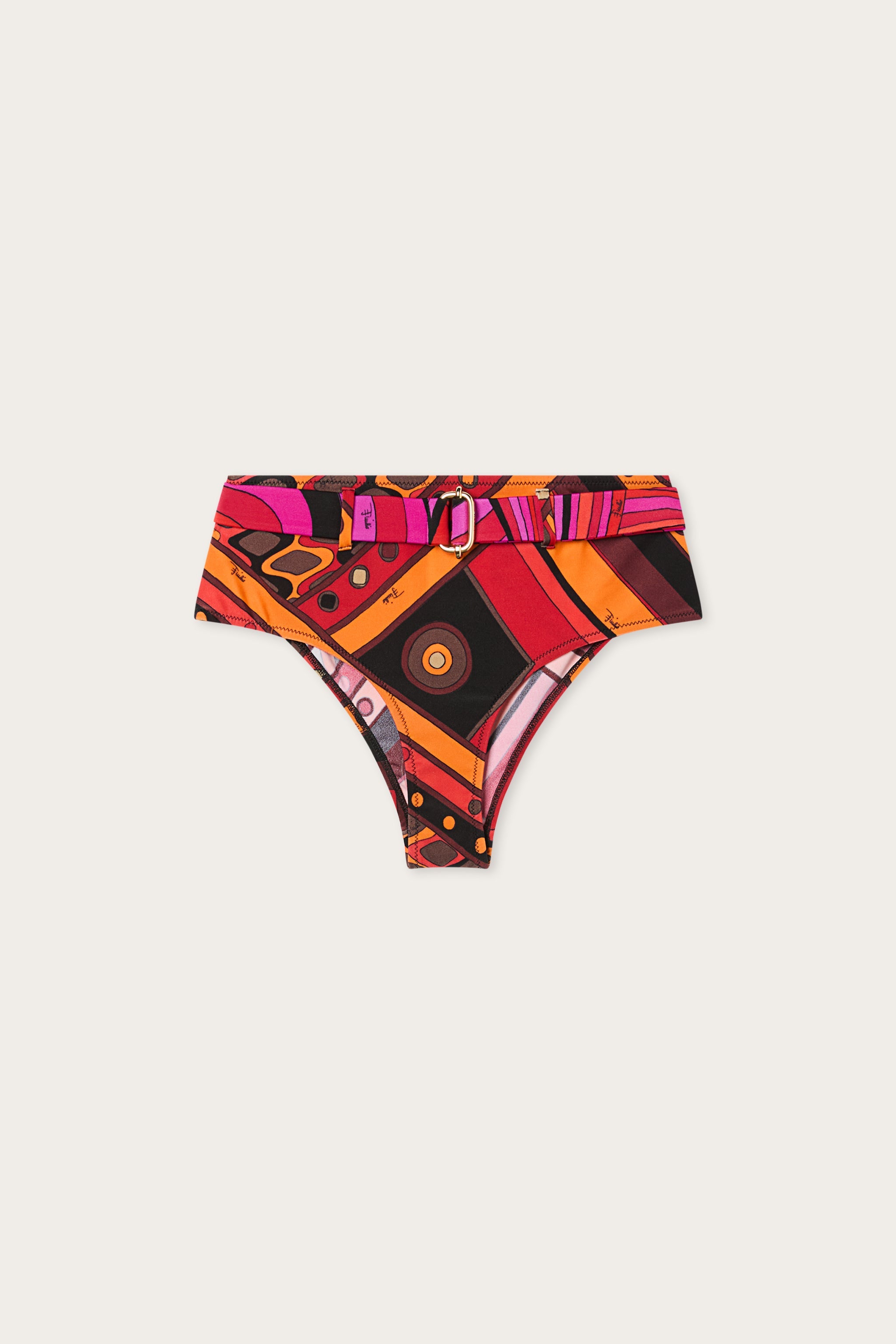 Emilio Pucci Bikini Coulotte Vivara bas maillot orange noir