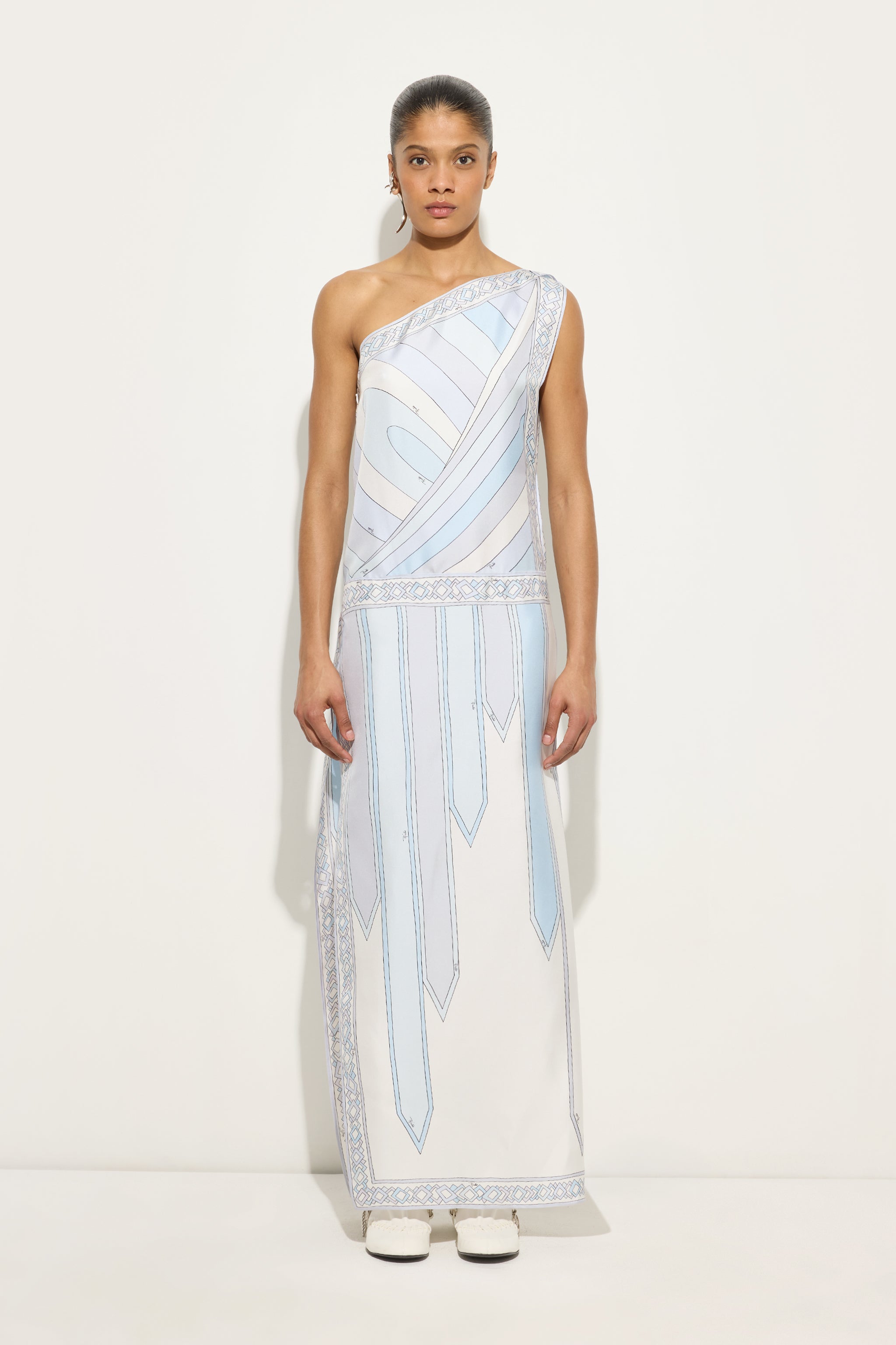 Emilio Pucci Dresses robe soie bleu clair asymétrique