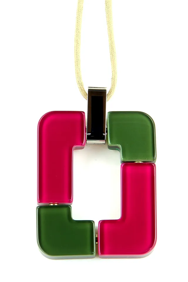 Xavier Derome Pen31 C259-262 pendentif acétate mixte