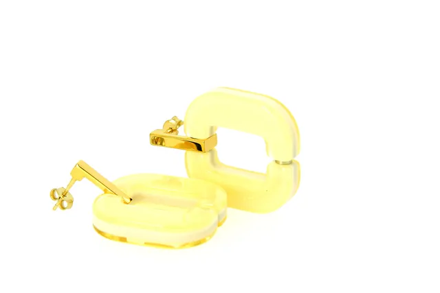 Xavier Derome BO 01 C268 boucles d'oreilles acétate