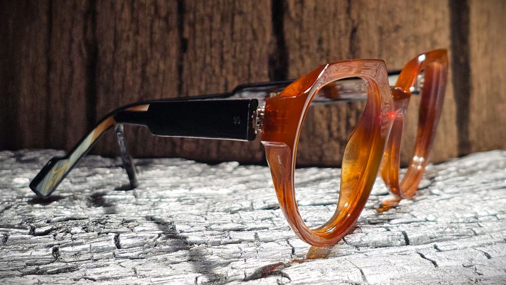 Xavier Derome Divine lunettes C213 ambre monture ronde