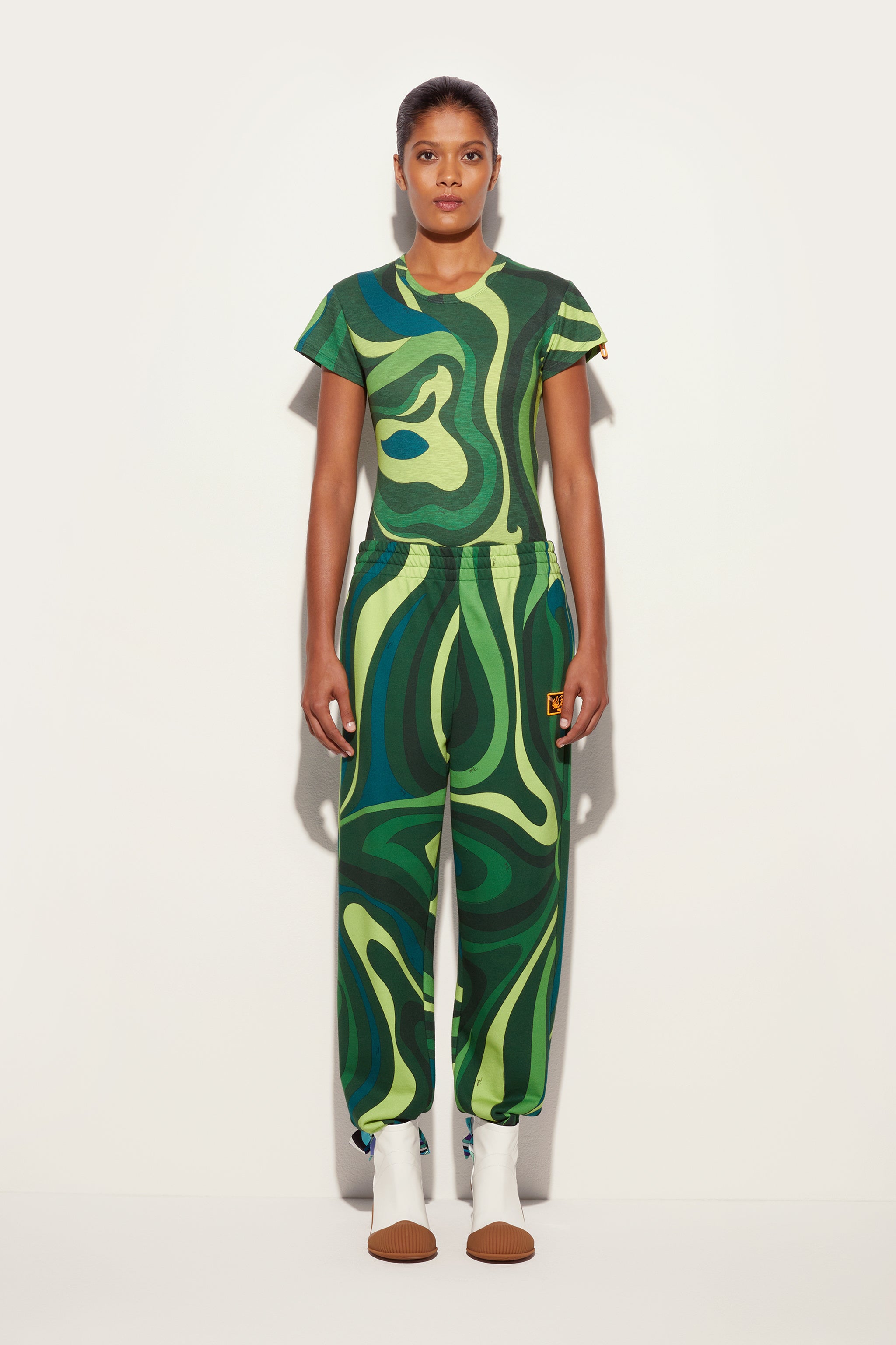 Emilio Pucci Marmo jogging molleton vert