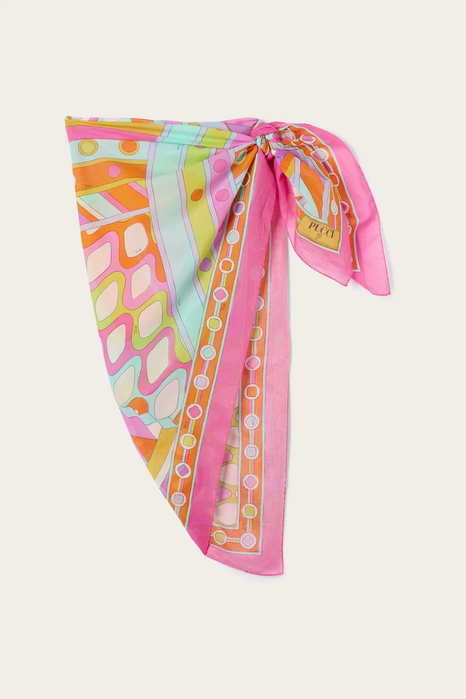 Emilio Pucci Vivara pareo femme coton multicolore 125x140