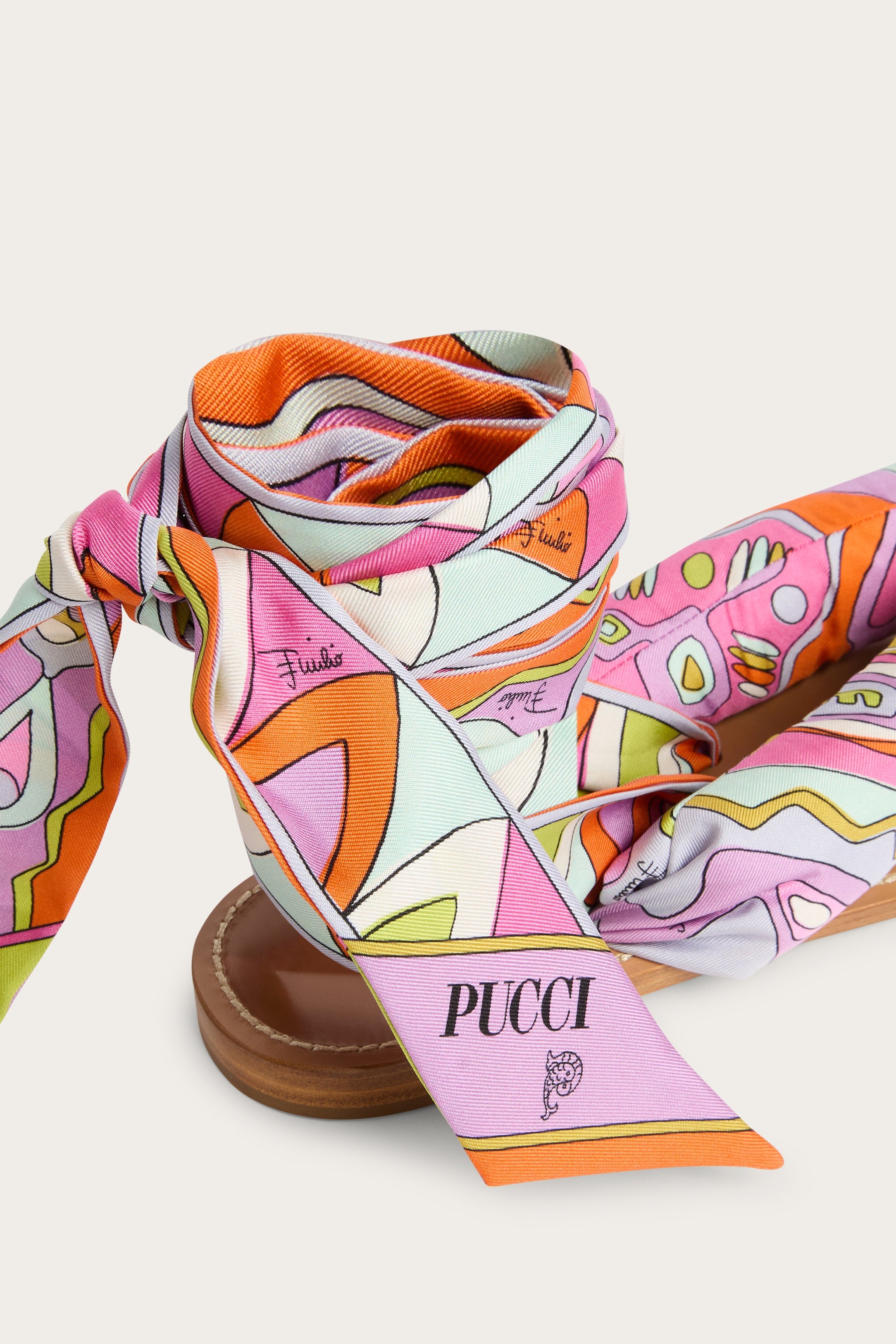 Emilio Pucci Sandali Foulard sandales cuir multicolore 37